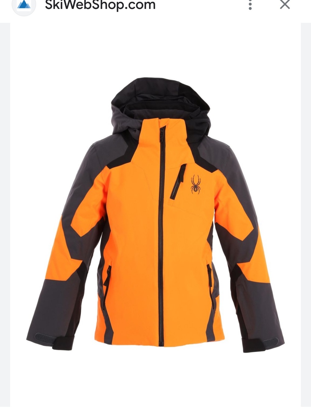 Kids Spyder ski jacket size 18